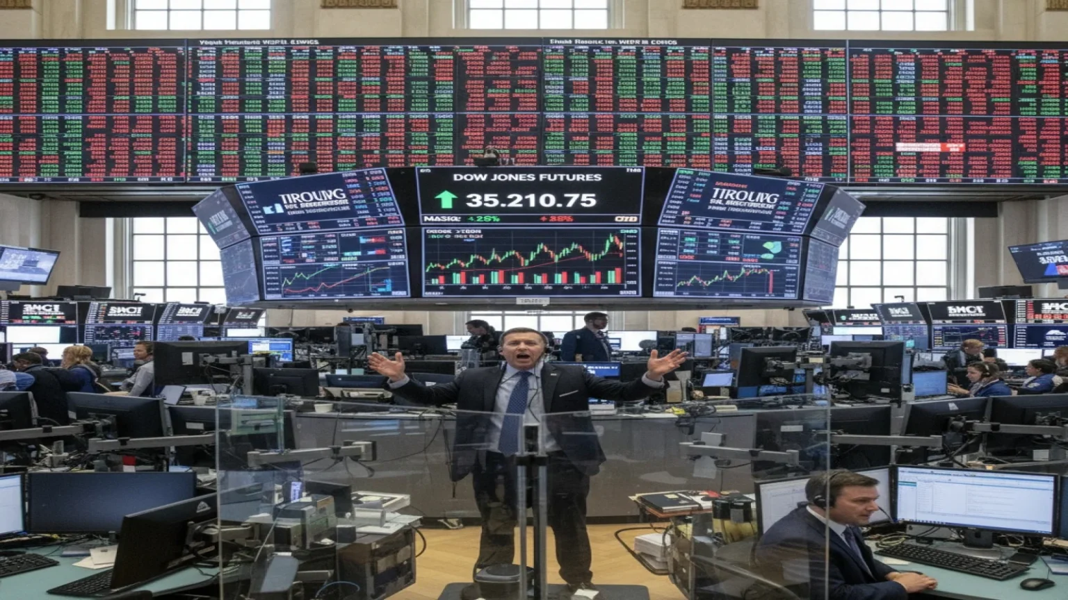 تراجع العقود الآجلة لمؤشر داو جونز وسط مخاوف من الاحتياطي الفيدرالي والتوترات الجيوسياسية