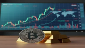 بتكوين تتراجع وسط صعود الذهب والأسهم مع ضعف التداولات