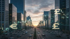 زوج يورو جنيه إسترليني يقترب من 0.8700 بدعم بيانات إيجابية لمنطقة اليورو