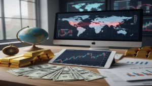 الذهب يتراجع رغم ضعف الدولار وسط مخاوف جيوسياسية متصاعدة