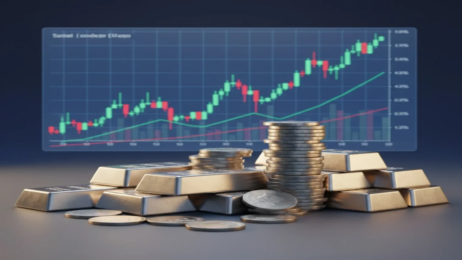 الفضة تستهدف 83 دولارًا مع اقترابها من الحد العلوي لنمط الوتد الهابط