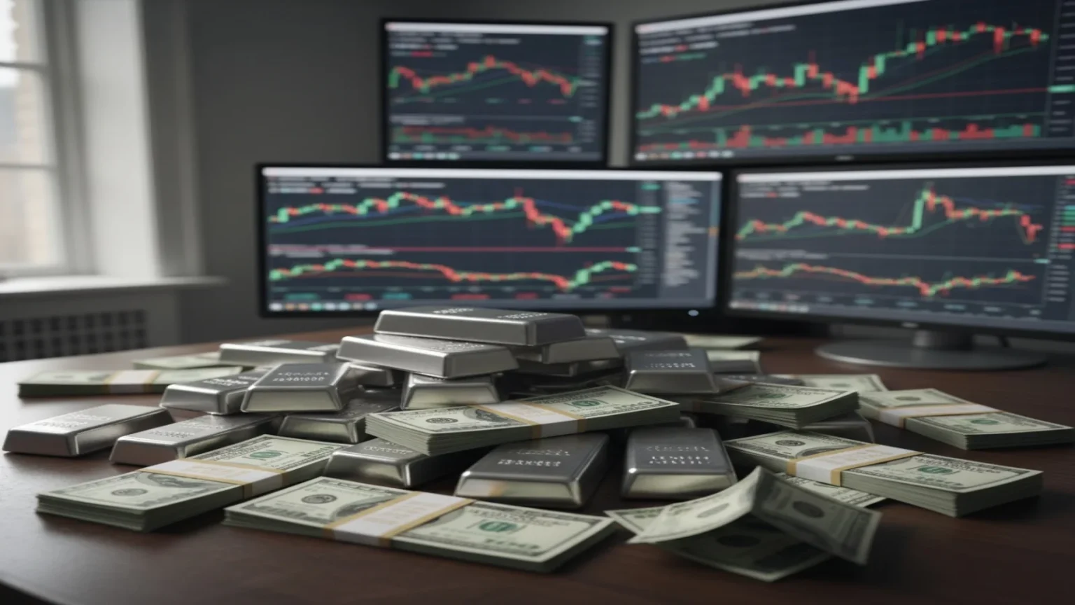 تراجع سعر الفضة إلى 76 دولارًا مع ترقب محضر اجتماع الفيدرالي الأمريكي