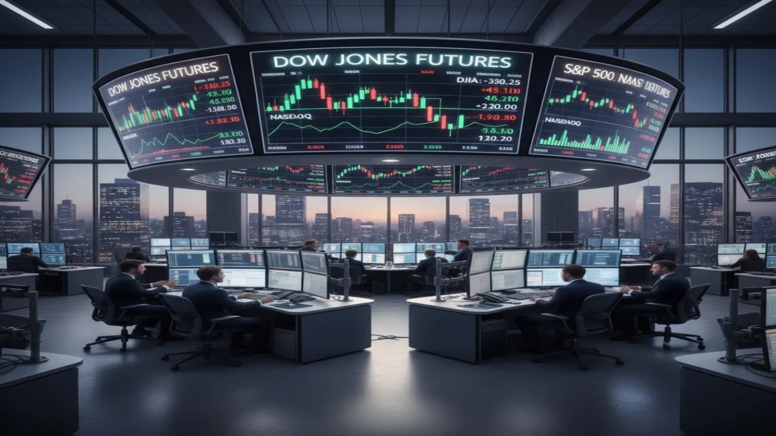 ارتفاع عقود داو جونز الآجلة وسط توترات إقليمية ونفور من المخاطرة