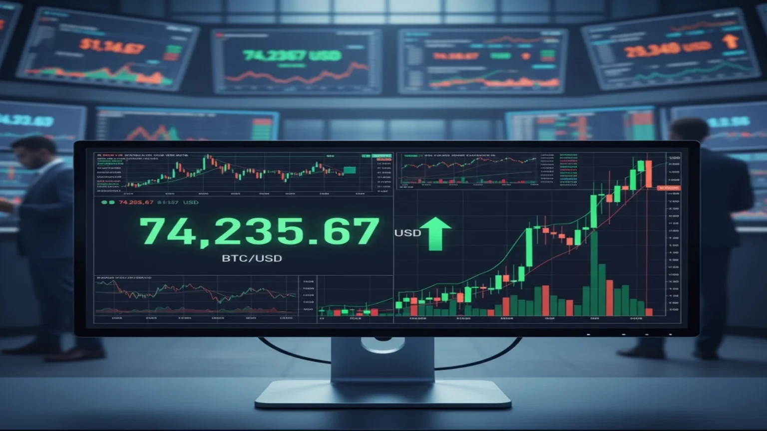 بيتكوين تتجاوز 74 ألف دولار لأعلى مستوى خلال 6 أسابيع وسط تصفيات قصيرة