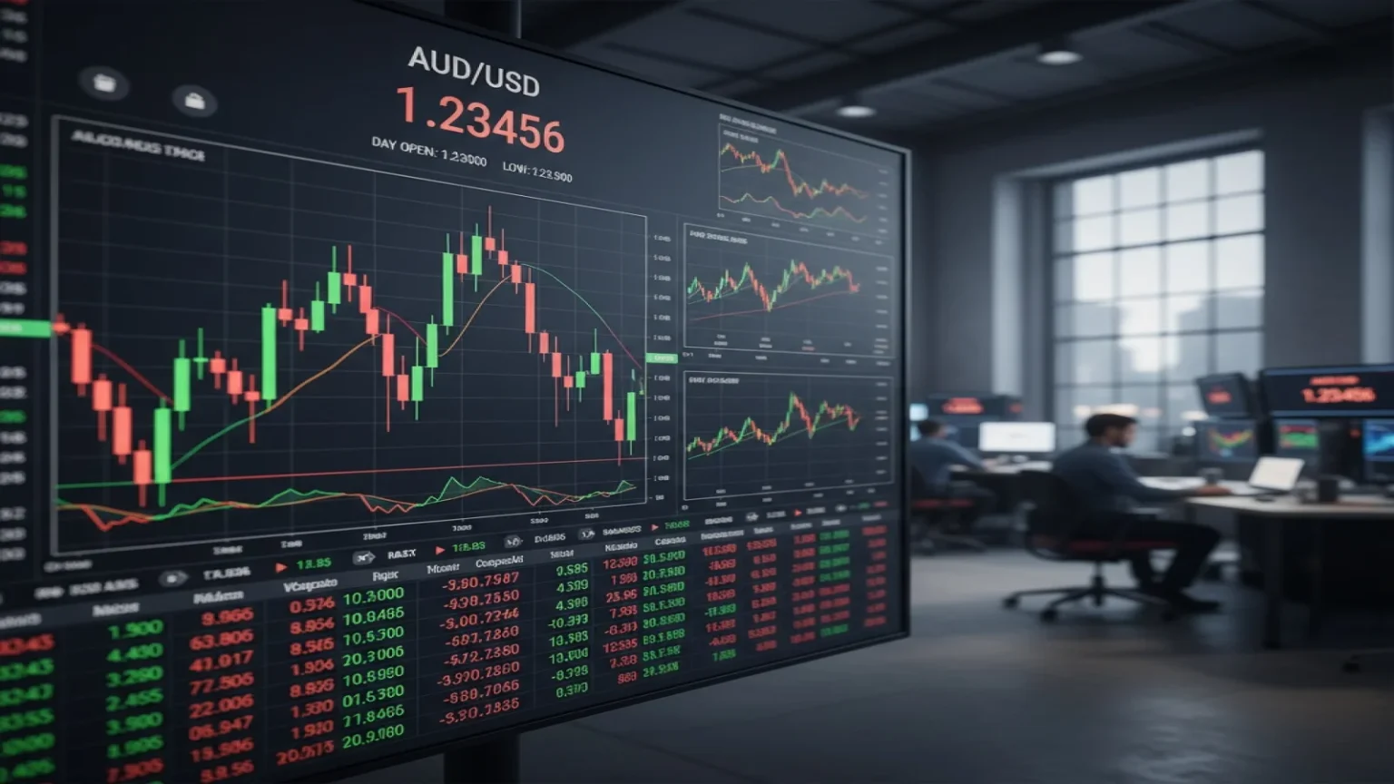 زوج الدولار الأسترالي/الدولار الأمريكي يتراجع مع دعم عند المتوسط المتحرك الأسي 20 يومًا