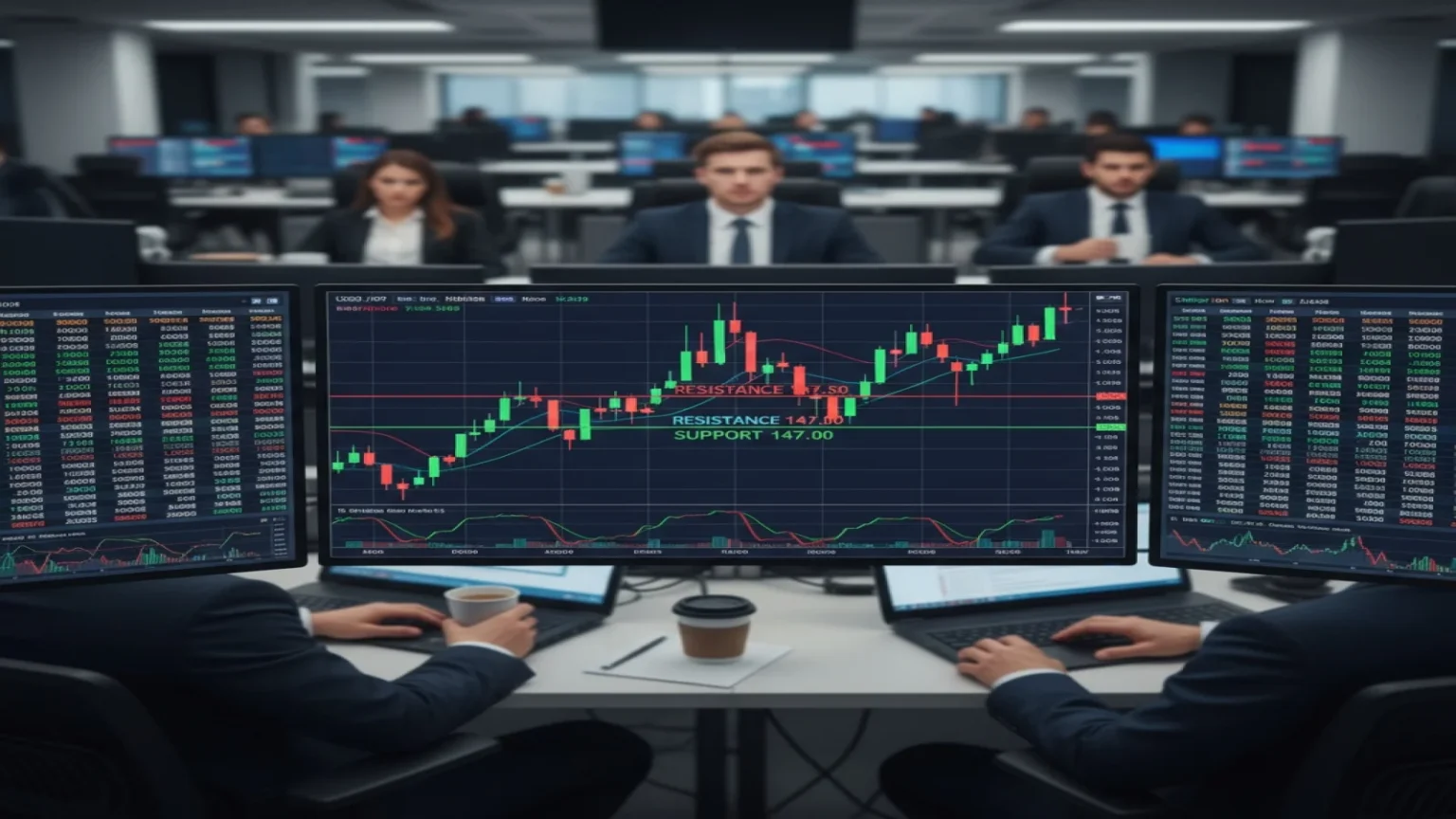 زوج دولار/ين ياباني يقترب من 160 وسط هدوء السلطات اليابانية