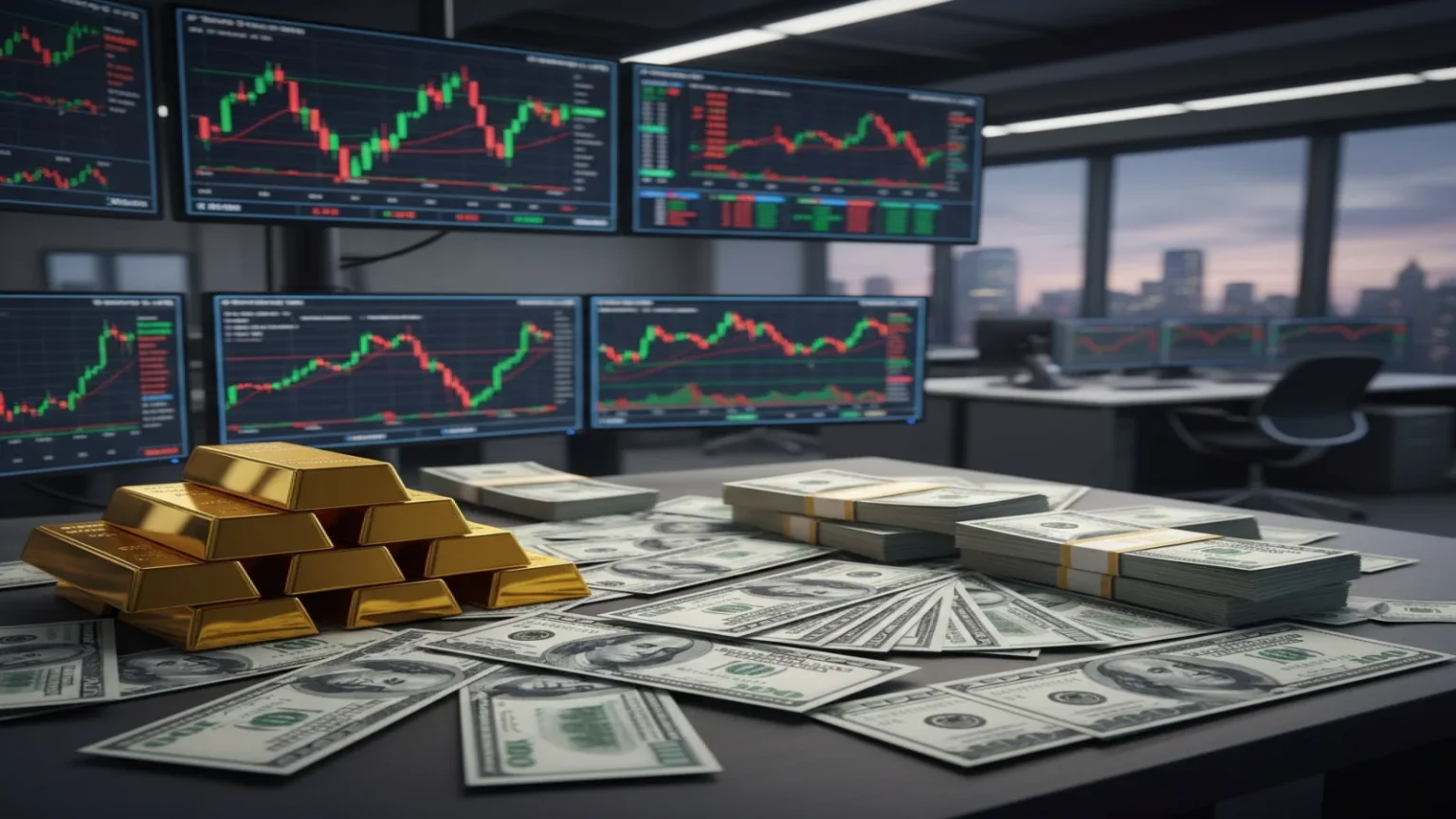 الذهب يحافظ على مستواه فوق 5000 دولار وسط تردد المستثمرين والدولار يرتفع