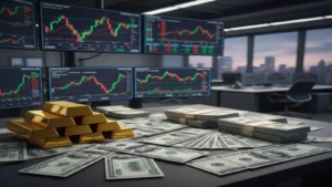 الذهب يحافظ على مستواه فوق 5000 دولار وسط تردد المستثمرين والدولار يرتفع