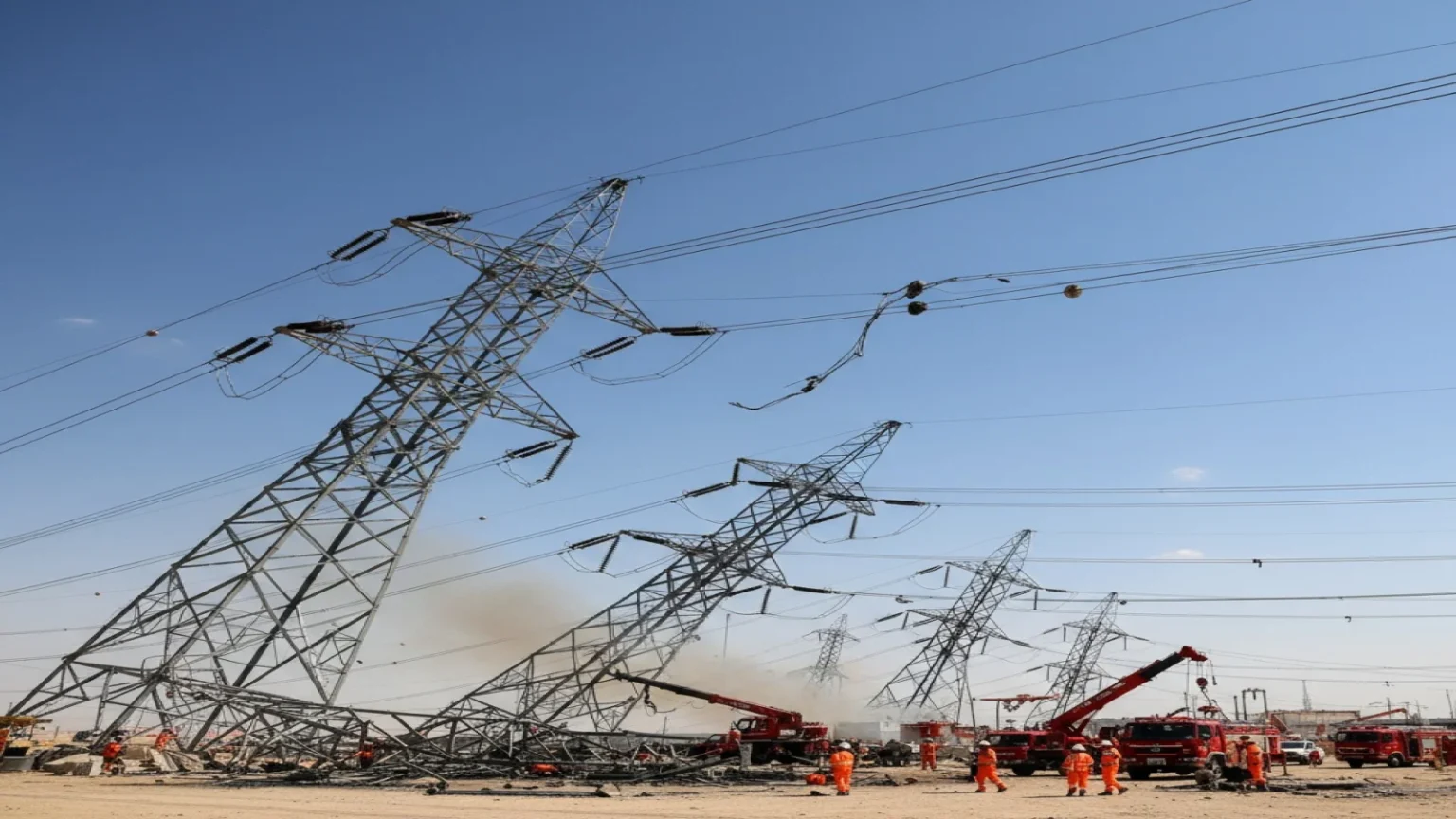6 خطوط هوائية للكهرباء بالكويت تتوقف بسبب سقوط شظايا طائرات مسيرة