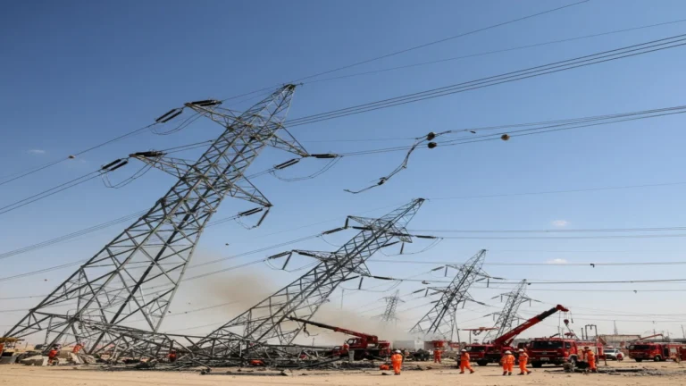 6 خطوط هوائية للكهرباء بالكويت تتوقف بسبب سقوط شظايا طائرات مسيرة