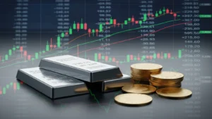 انخفاض سعر الفضة إلى 82.37 دولار مع ارتفاع نسبة الذهب إلى الفضة