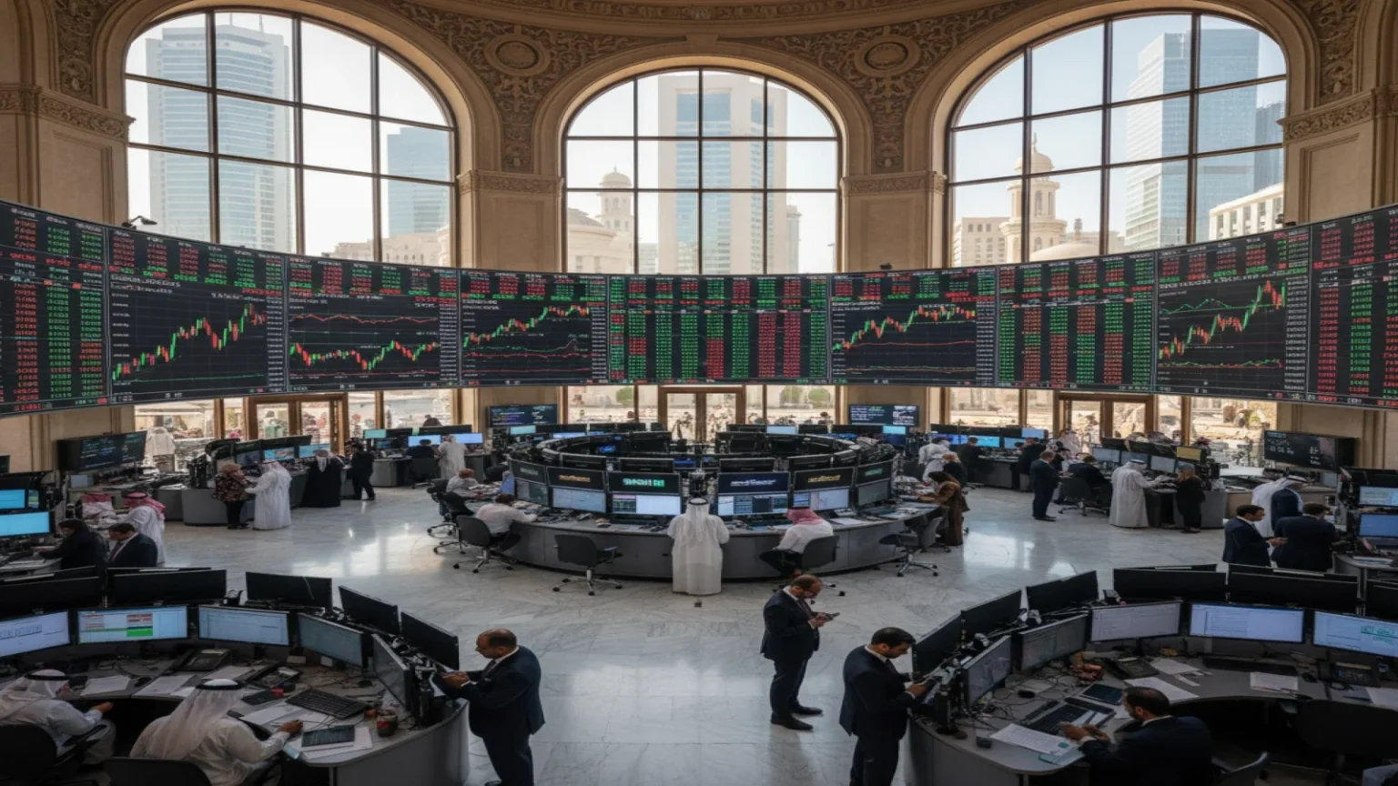 تباين أداء بورصات الخليج مع تصاعد الحرب بين إيران ودول المنطقة