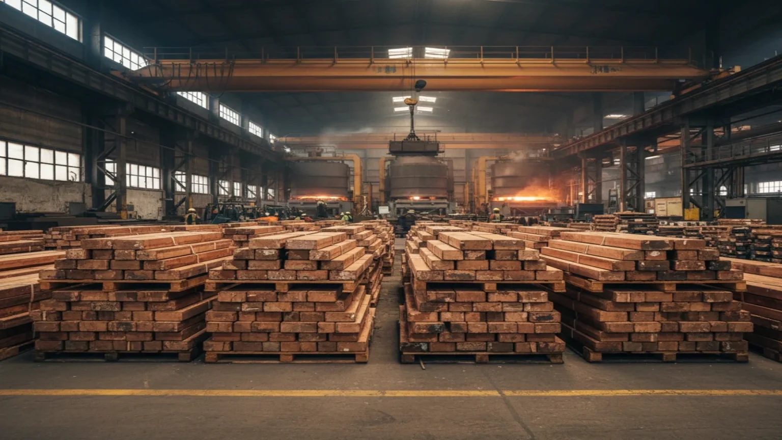 مخزونات النحاس المرئية ترتفع إلى ثلث الإمدادات مع تزايد العجز العالمي