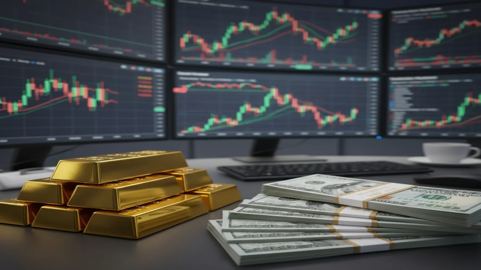 الذهب يحافظ على مكاسبه الأسبوعية مع بقاء الدولار قوياً عند 4600 دولار