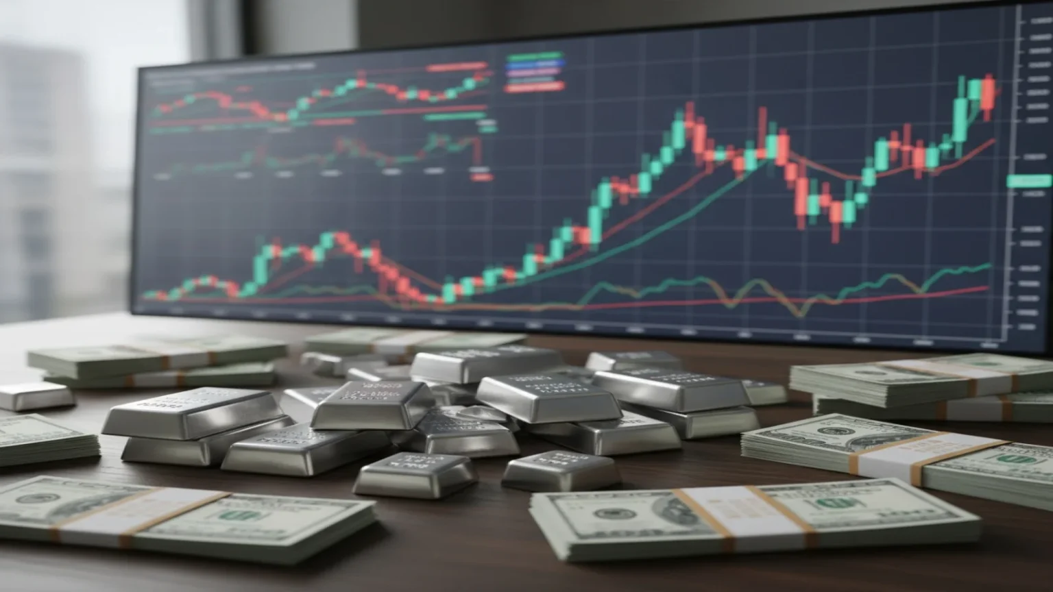 سعر الفضة يتراجع إلى 82 دولار مع صعود الدولار الأمريكي القوي