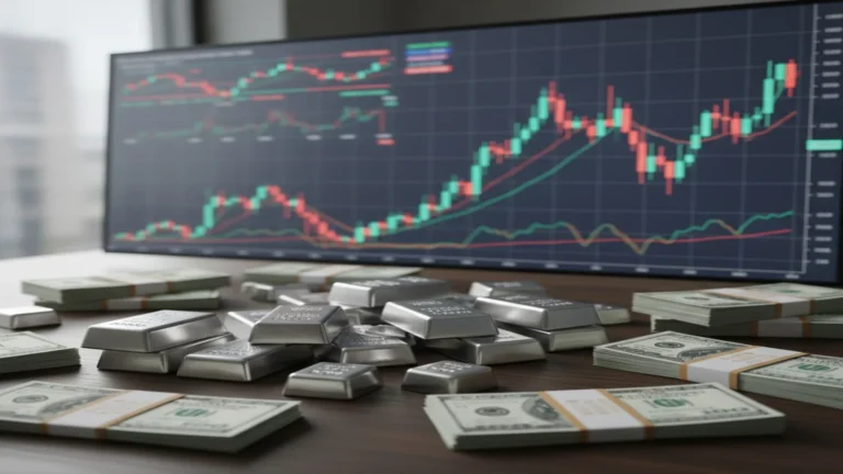 سعر الفضة يتراجع إلى 82 دولار مع صعود الدولار الأمريكي القوي