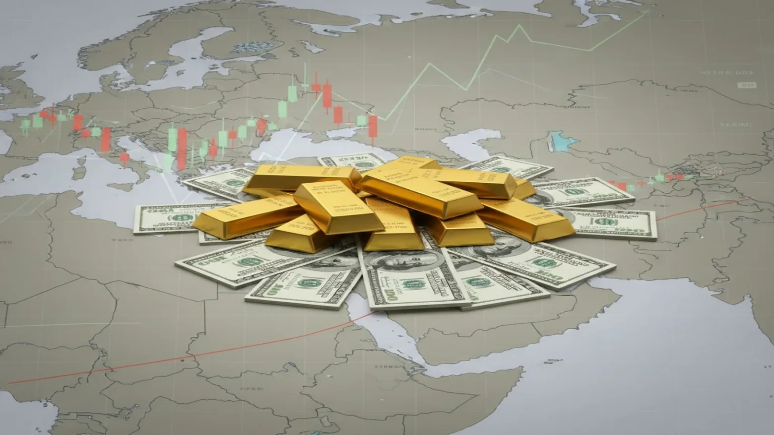 الذهب يتراجع تحت 4800 دولار وسط استقرار الدولار ومخاوف تضخم إيران