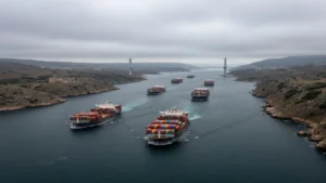 مضيق هرمز يشهد عبور 4 سفن بضائع جافة فقط خلال 24 ساعة