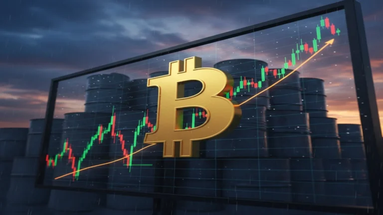 بتكوين تتراجع مع تصاعد التوترات بين الولايات المتحدة وإيران وصعود النفط فوق 106 دولار