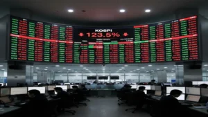 مؤشر كوسبي يتراجع 7% مع استمرار بيع الأجانب في قطاع التكنولوجيا