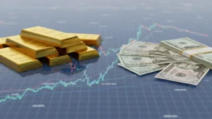تراجع الذهب مع دعم الدولار وسط مخاوف إيران وتوقعات رفع الفائدة الأمريكية