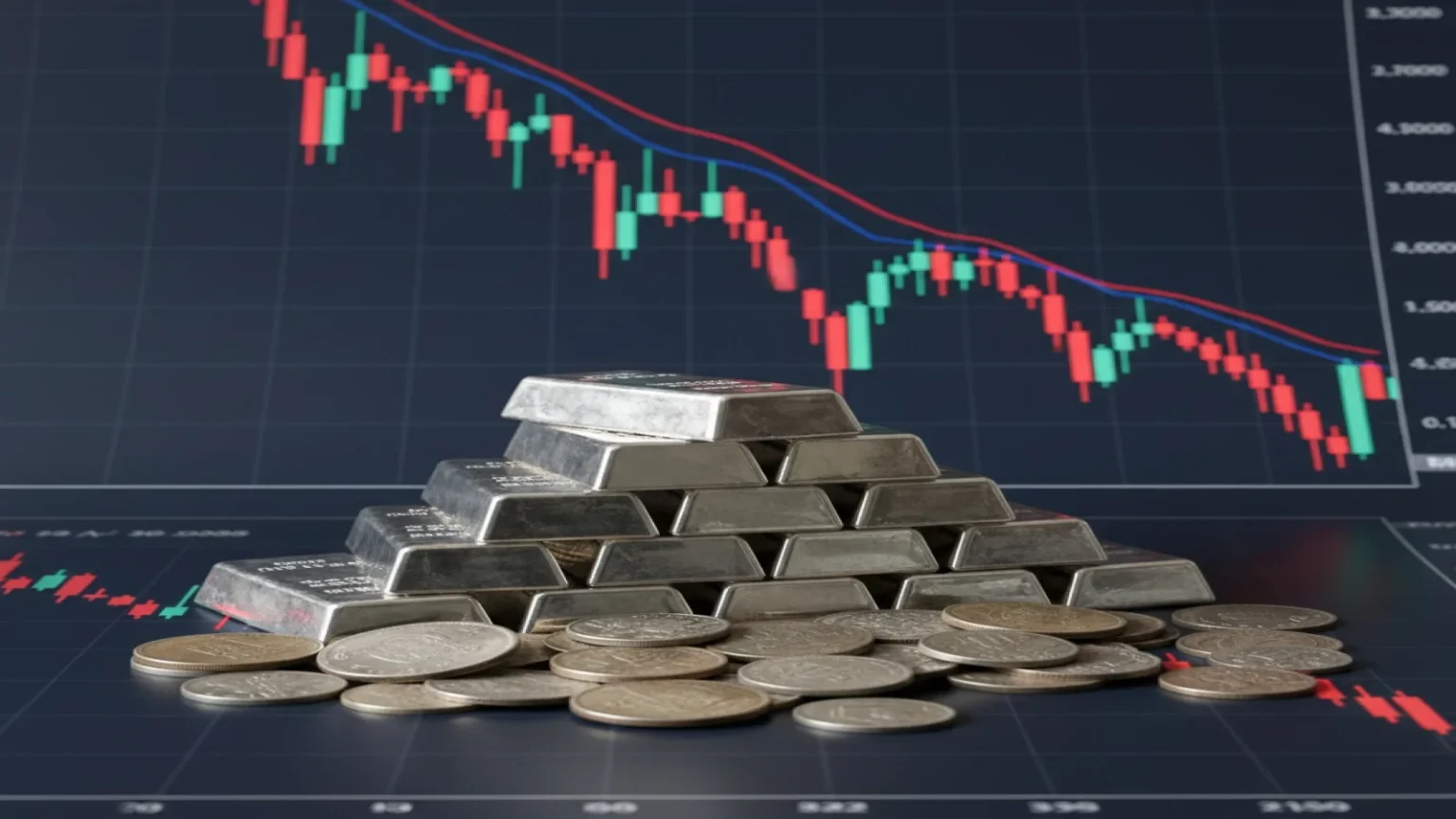 انخفاض سعر الفضة دون 81.50 دولار مع تفعيل تصحيح فيبوناتشي 38.2%