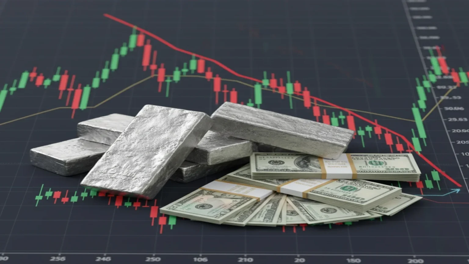 انخفاض سعر الفضة إلى 72.85 دولار وسط ضغوط هبوطية مستمرة