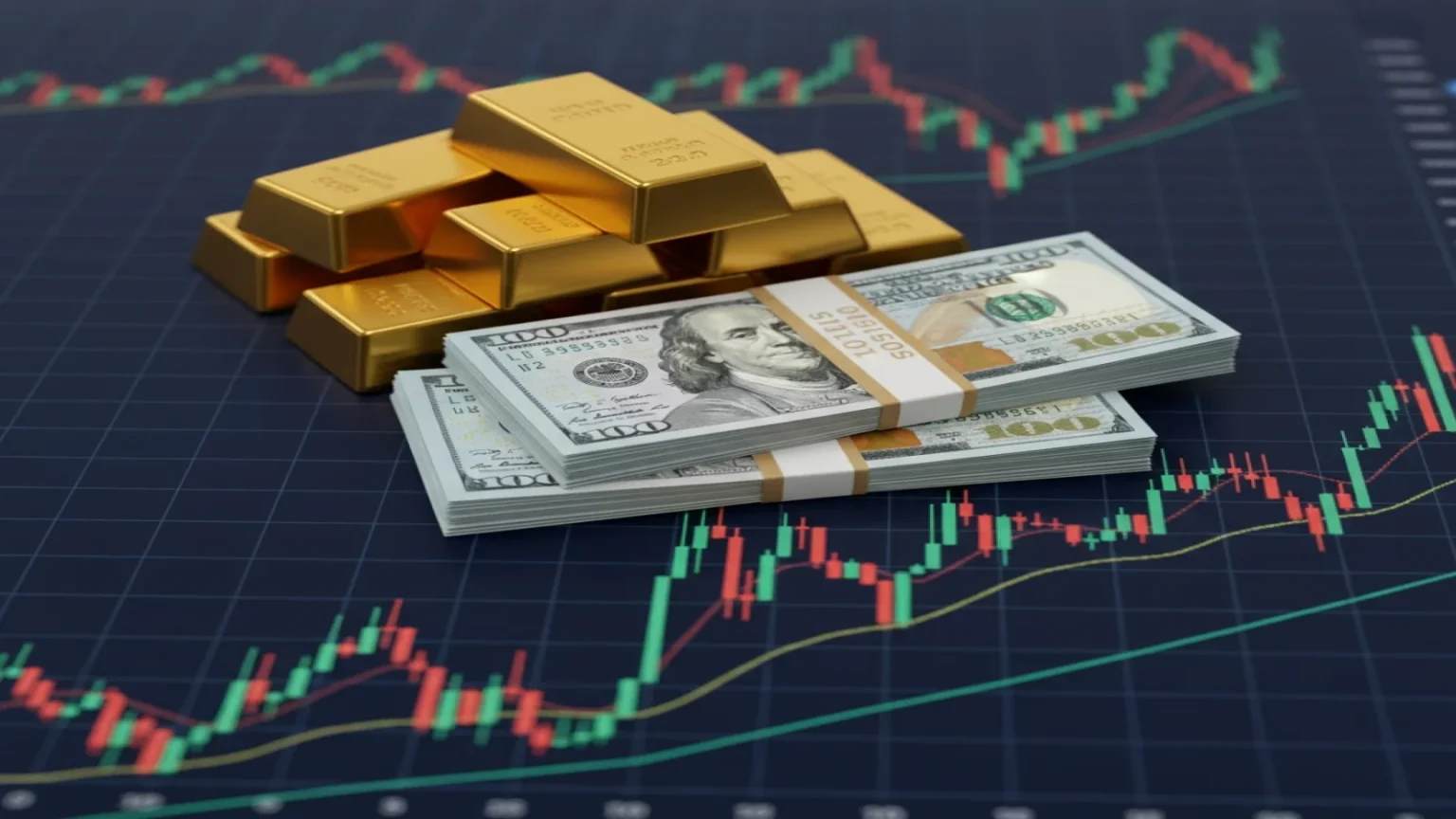 الذهب يتلقى دعمه من ضعف الدولار وسط رهانات رفع الفائدة الأمريكية