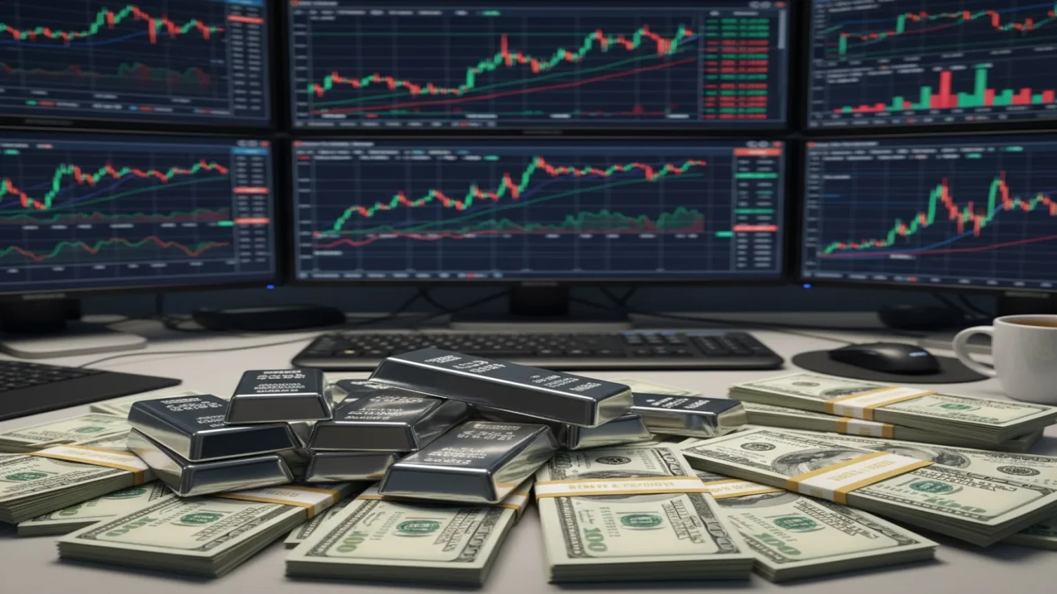ارتفاع سعر الفضة قرب 77 دولار وسط تفاؤل حذر بنهاية النزاع الإيراني